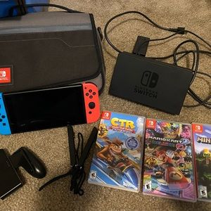 Nintendo Switch Mario with Extras Games